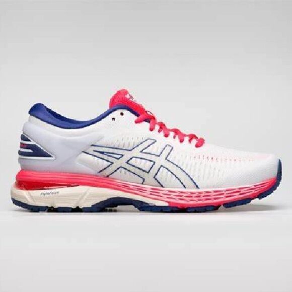 New ASICS GEL-Kayano 25 Running Shoes White Navy - Picture 2 of 11